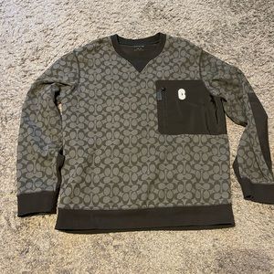 Coach mixed media crewneck XL